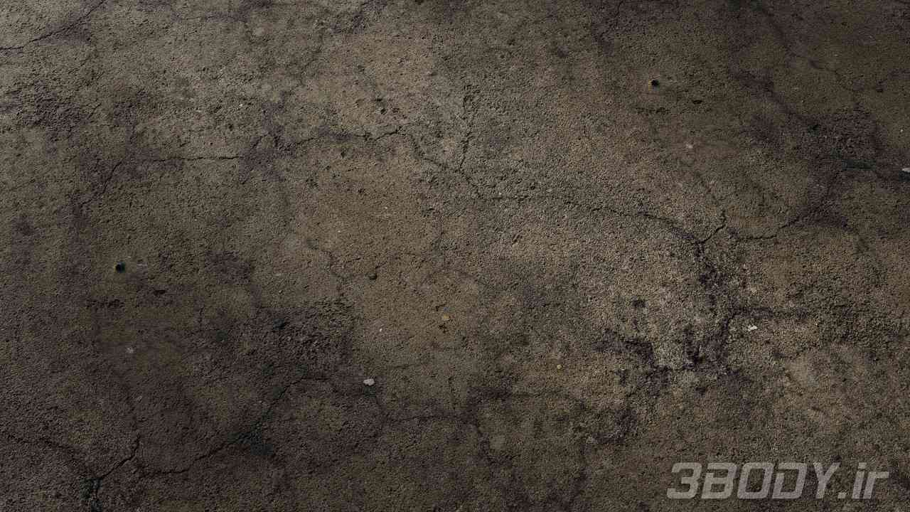متریال بتن ترک خورده Cracked concrete عکس 1